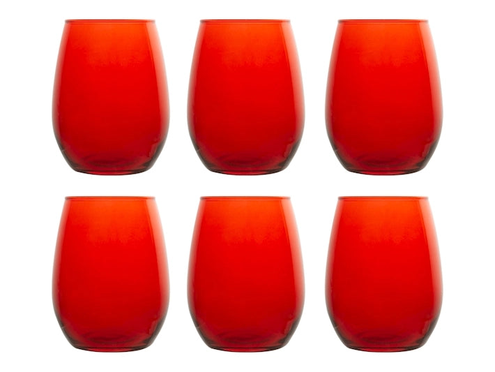 Confezione 6 bicchieri Amber Rosso Pasabache 35 cl