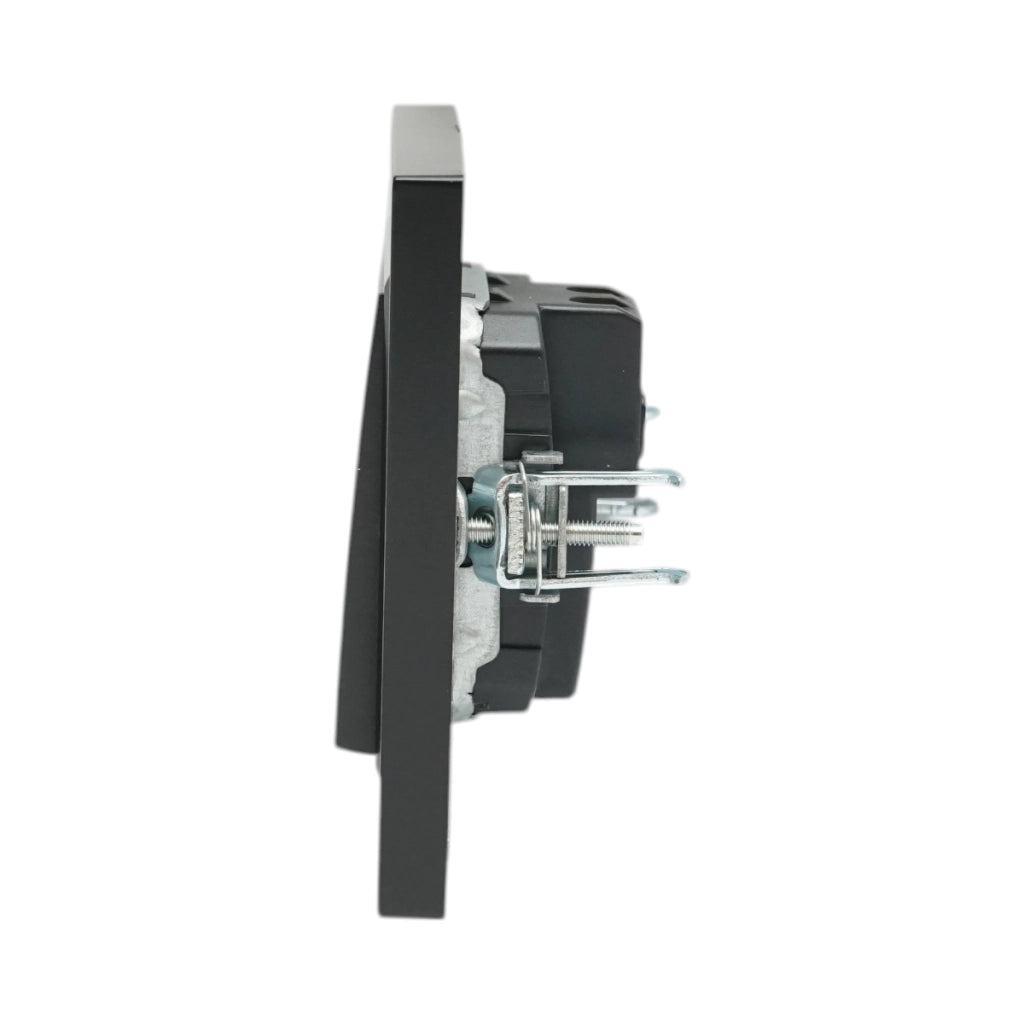 Pulsante campanello da incasso nero 220V, 10AX, ABS 80x80mm