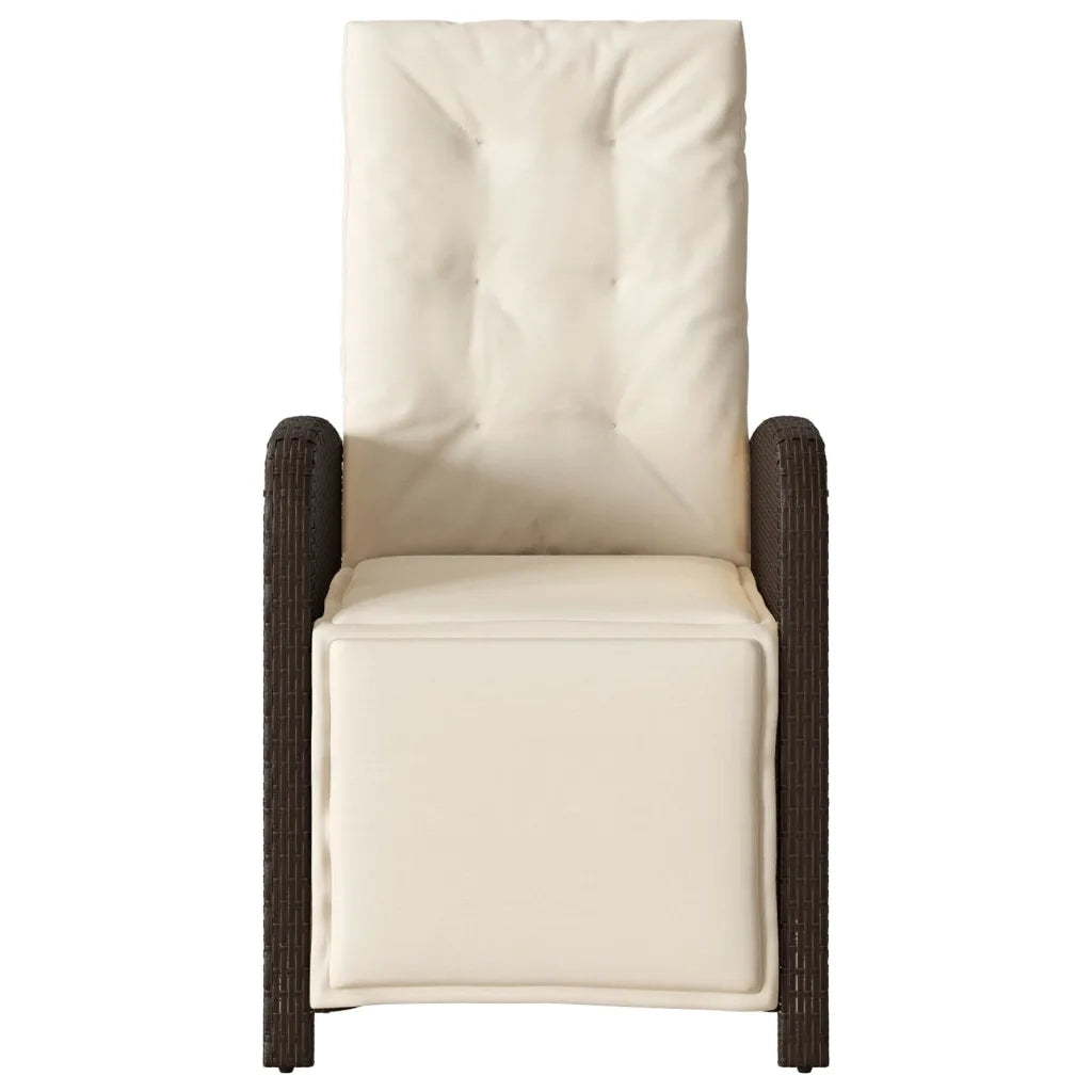 Set Bistrò 3 pz con Cuscini Marrone in Polyrattan 365202
