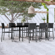 Set da Pranzo da Giardino 9 pz Nero 3099280