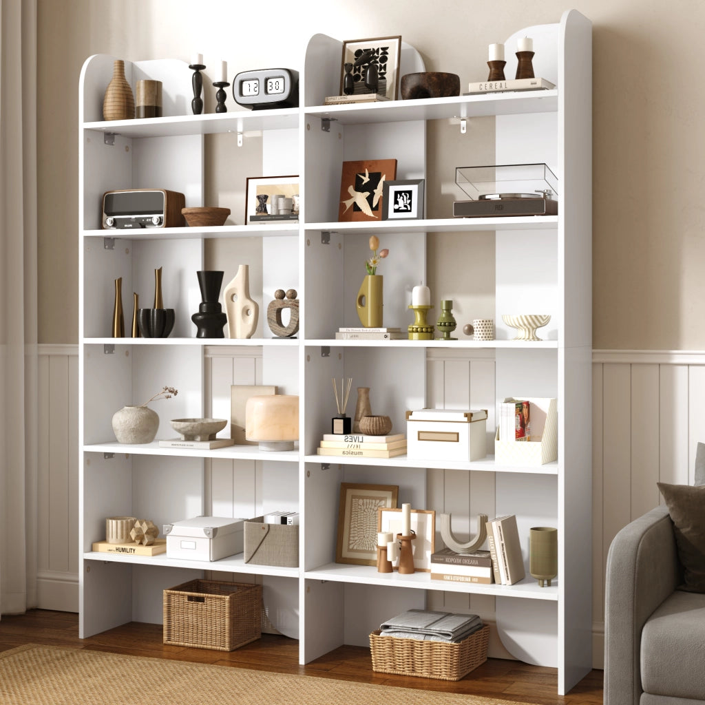 LIBRERIA 160 x 135 x 25 cm Bianca a 5 ripiani aperti
