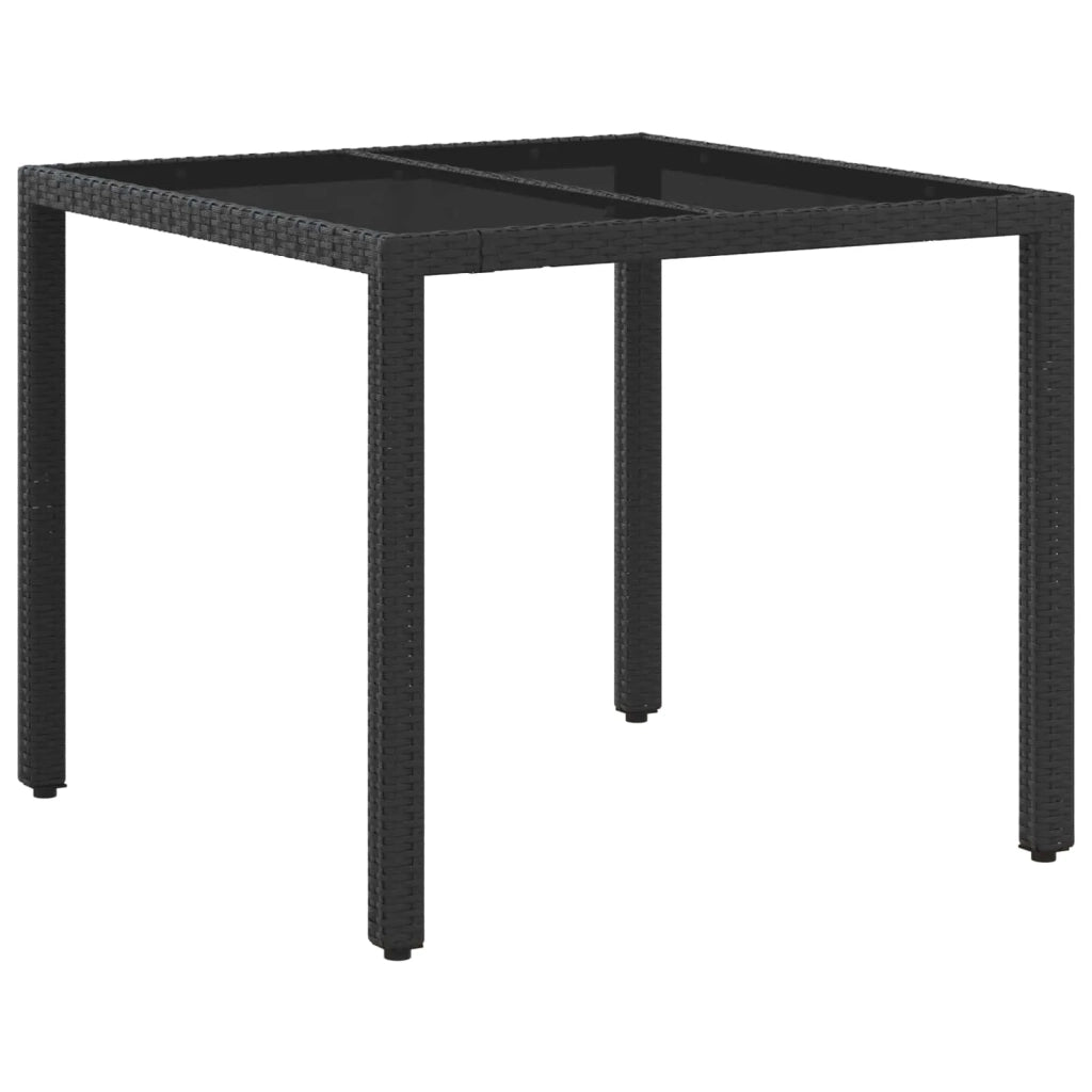 Set da pranzo per esterni 5 pz Nero e Bianco Crema polyrattan 3422295