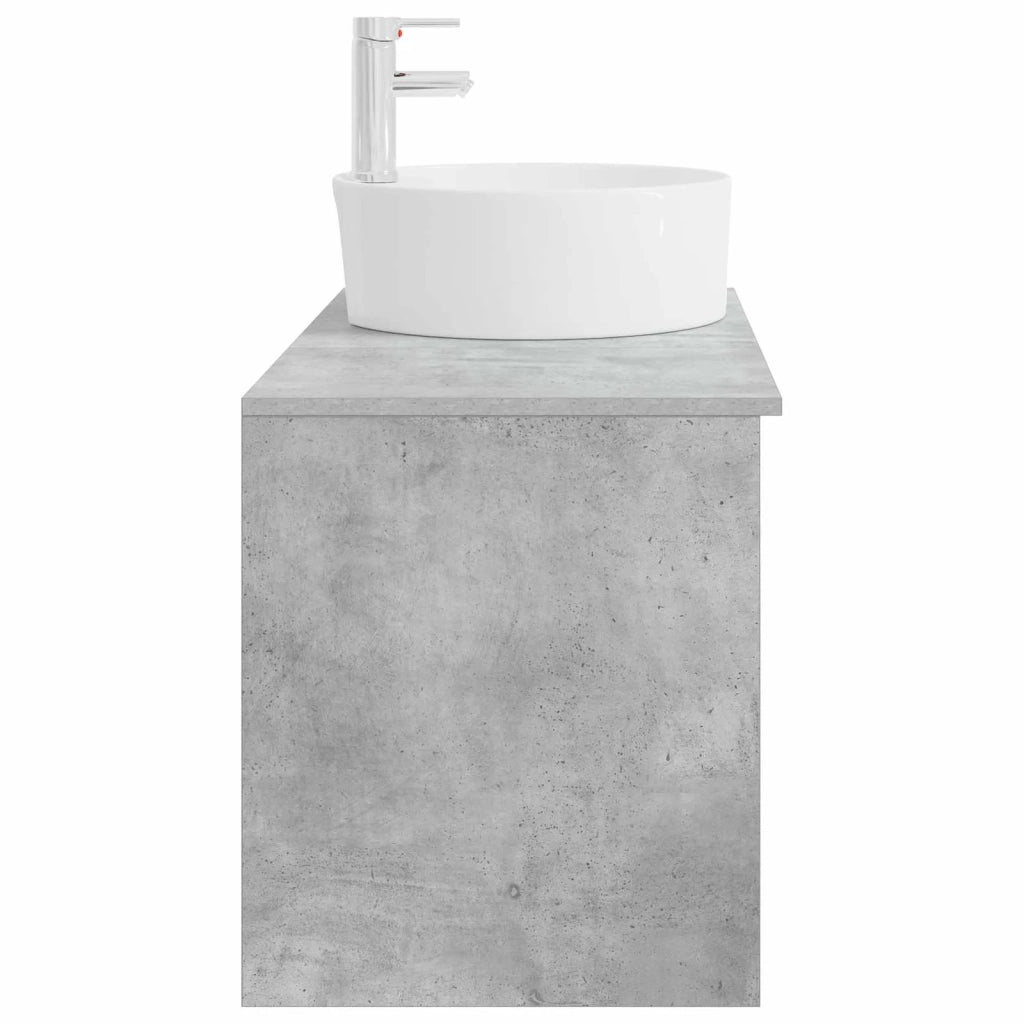 Set di mobili per il bagno 2 pz Grigio Cemento 3403907