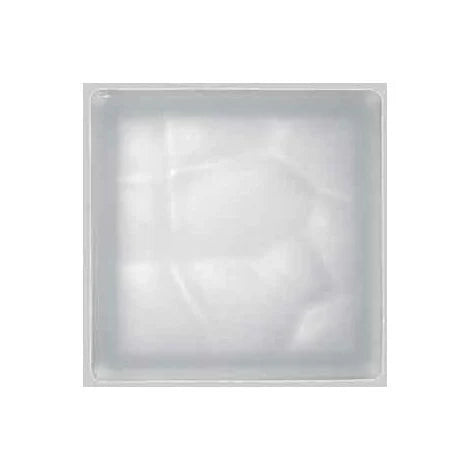 VETROMATTONE ONDULATO BIANCO SATINATO 19x19x8 cm - 6 pezzi