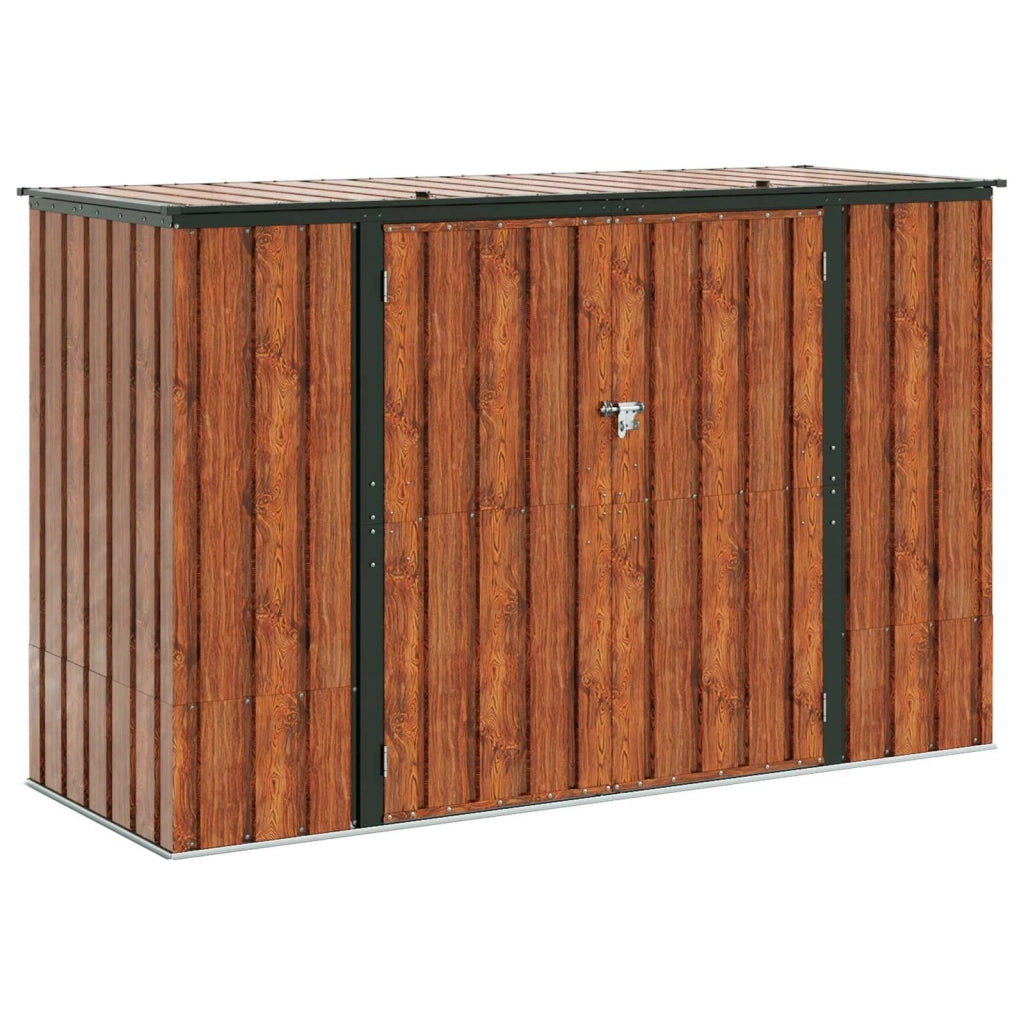 Scatola di Stoccaggio per Giardino Marrone 214 x 82 x 132 cm 42011286