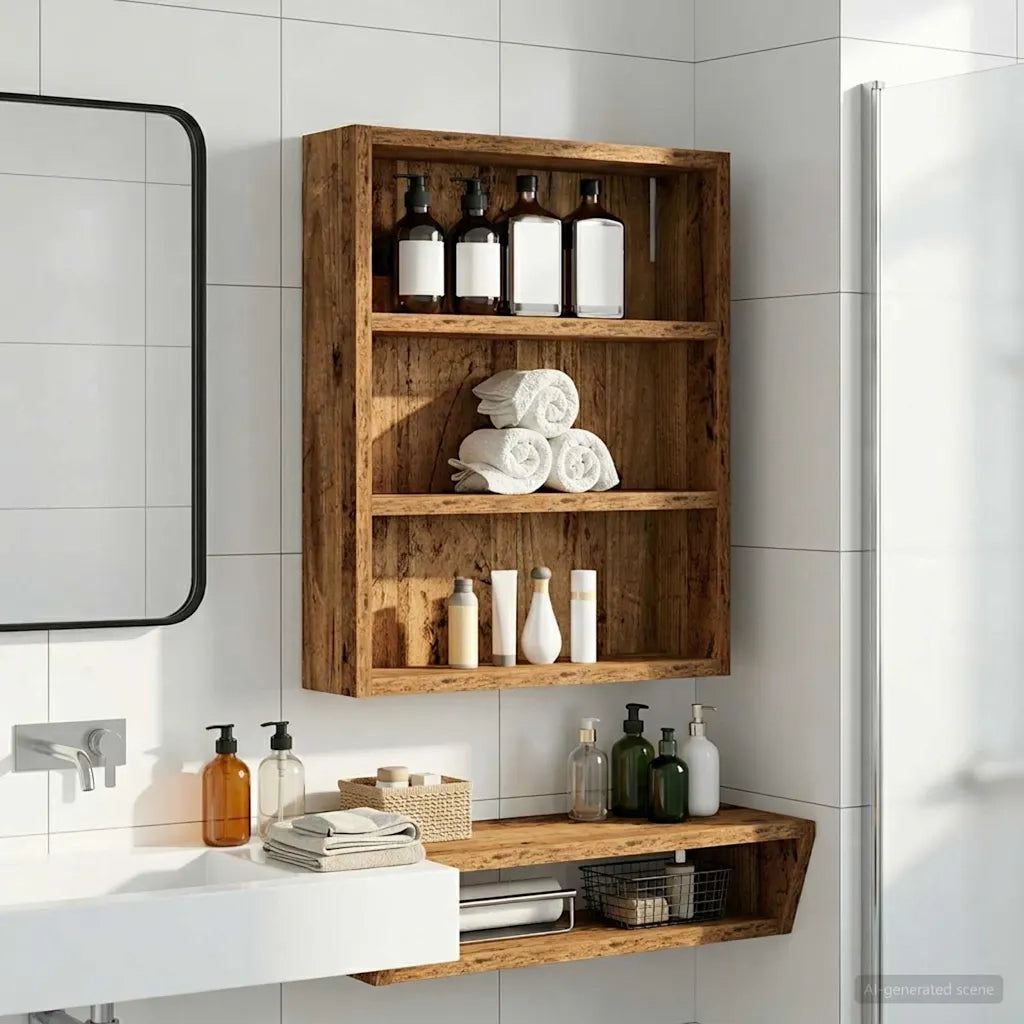 Armadio da bagno a muro Legno vecchio 40 x 10 x 50 cm 889349