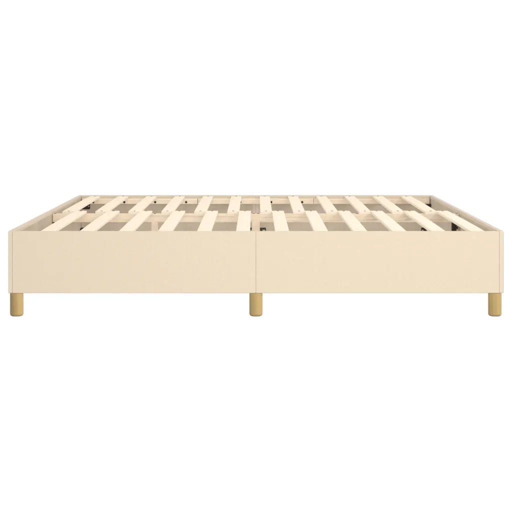 Letto matrimoniale | Letto per adulti | Struttura Letto a Rete a Molle Crema 200x200 cm in Tessuto