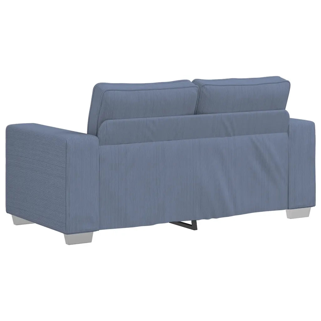 Divano Divanetto-Sofa Blu 120 cm Tessuto di Velluto a Coste