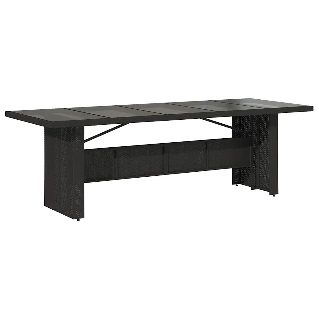 Set da Bistrò da Giardino 11 pz con Cuscini Nero in Polyrattan 3277276