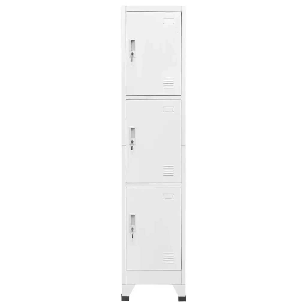 Armadietto a Chiave a 3 Scomparti 38x45x180 cm 244474