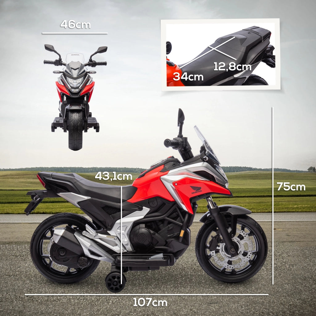 Motorino Elettrico per Bambini ¨C Minimal ¨C Rosso, con Luce e Musica