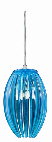 Lampada a sospensione Candellux Abuko Ø18 blu cromo