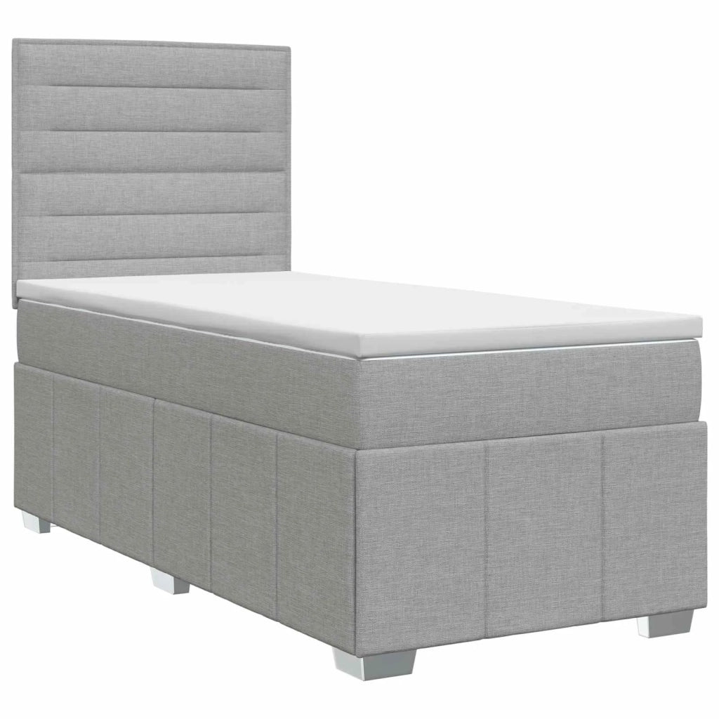 Letto box spring con materasso Grigio Chiaro 80 x 200 cm 3454001