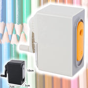 Trade Shop - Temperamatite Scrivania A Manovella Con Contenitore Tempera Matite Casa Ufficio -