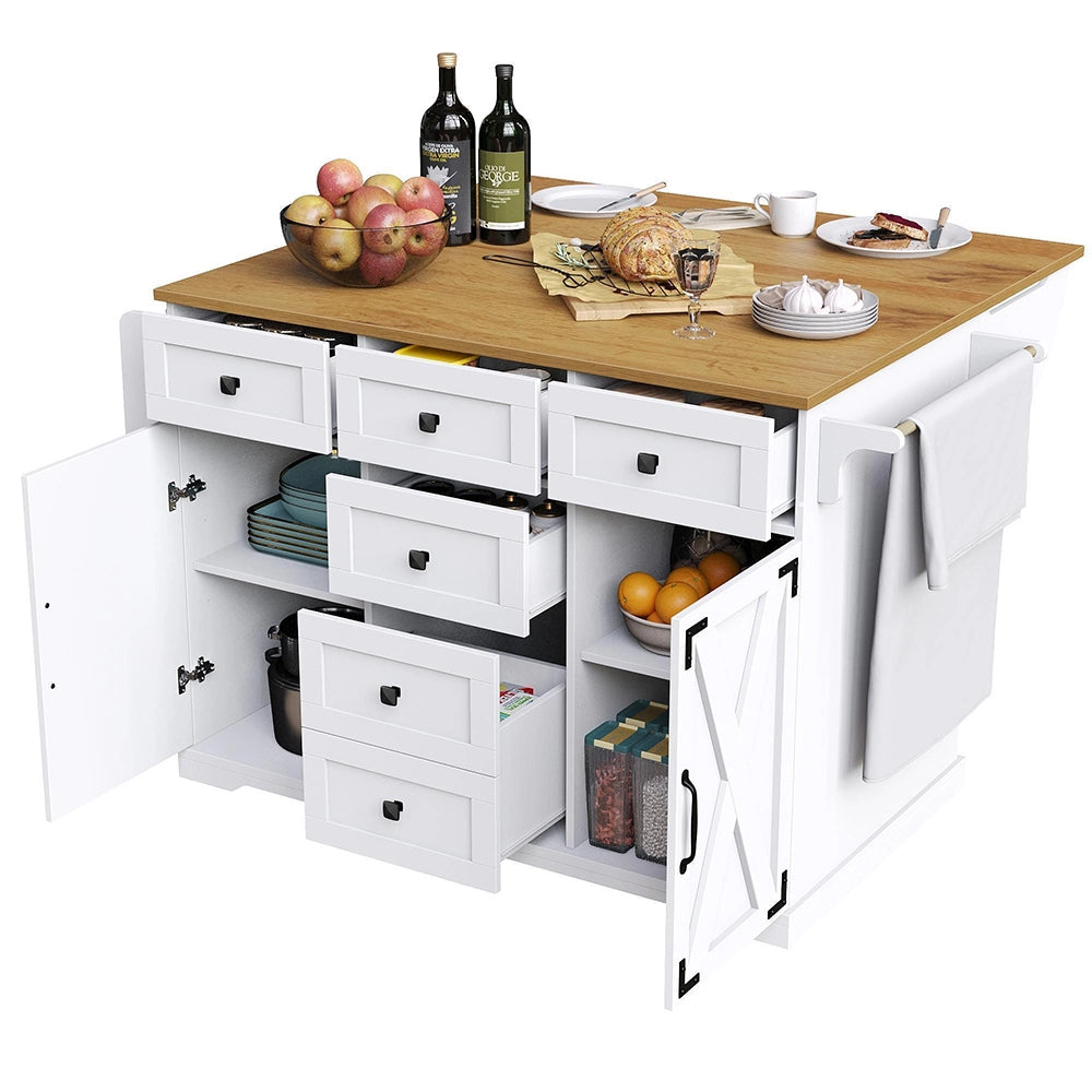 Isola cucina premium - Xylo - mobile con ruote bianco