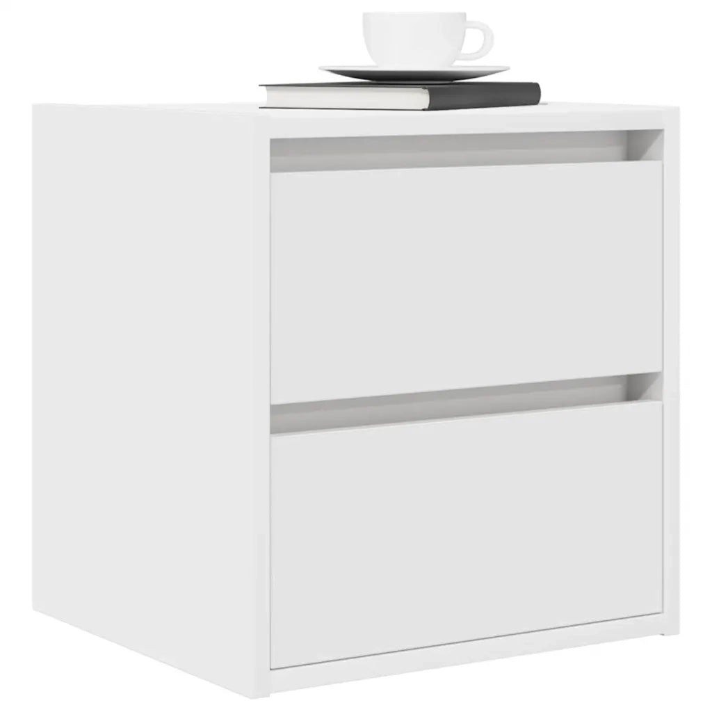 Comodini a Muro 2 pz Bianchi 38x34x40 cm 861248