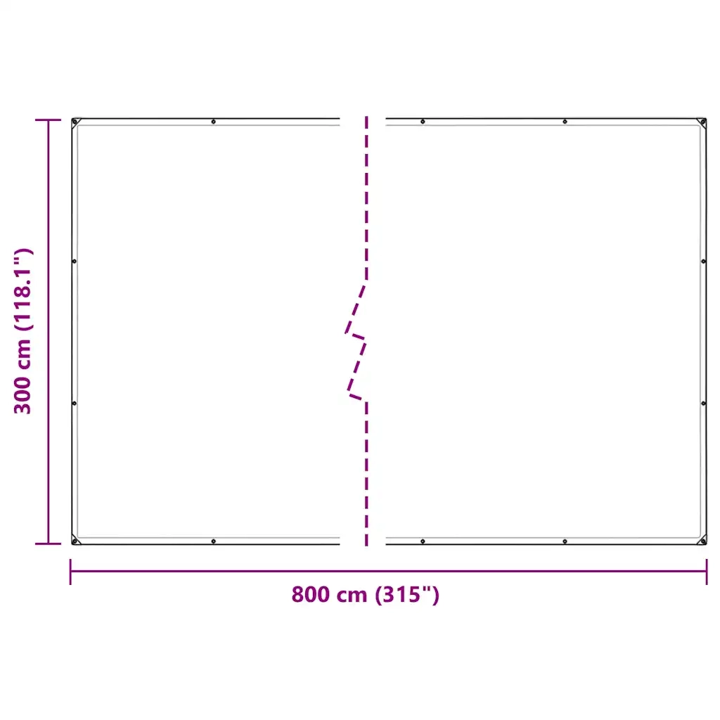 Copertura per Piante con Occhielli 3x8 m in PVC 3308724