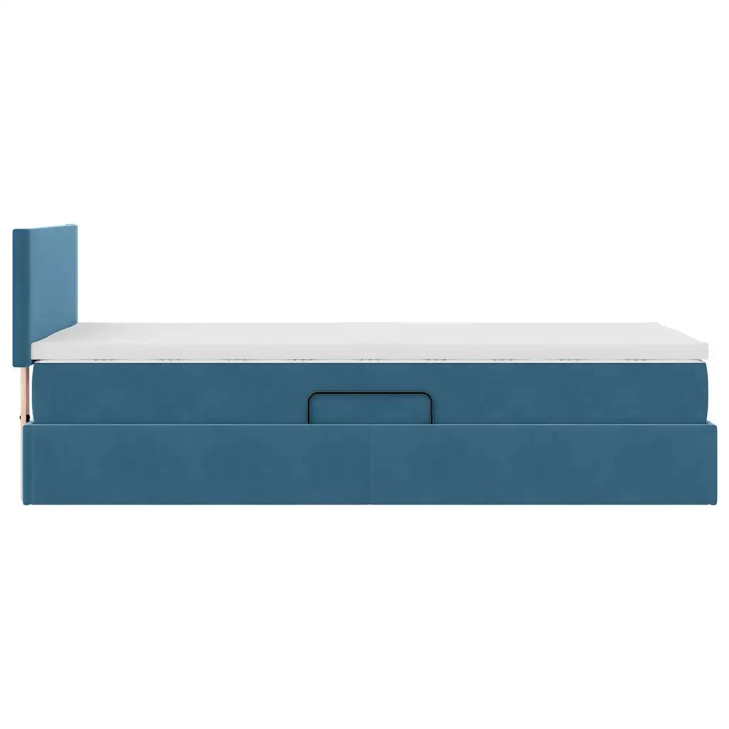 Letto con Contenitore Blu Scuro 90 x 200 cm Velluto 3370675