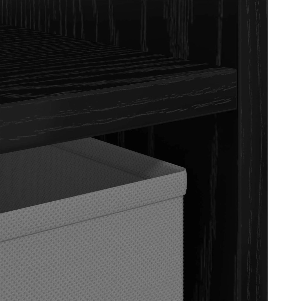 Comodino Rovere Nero 30,5 x 27 x 59,5 cm Legno multistrato 8000614