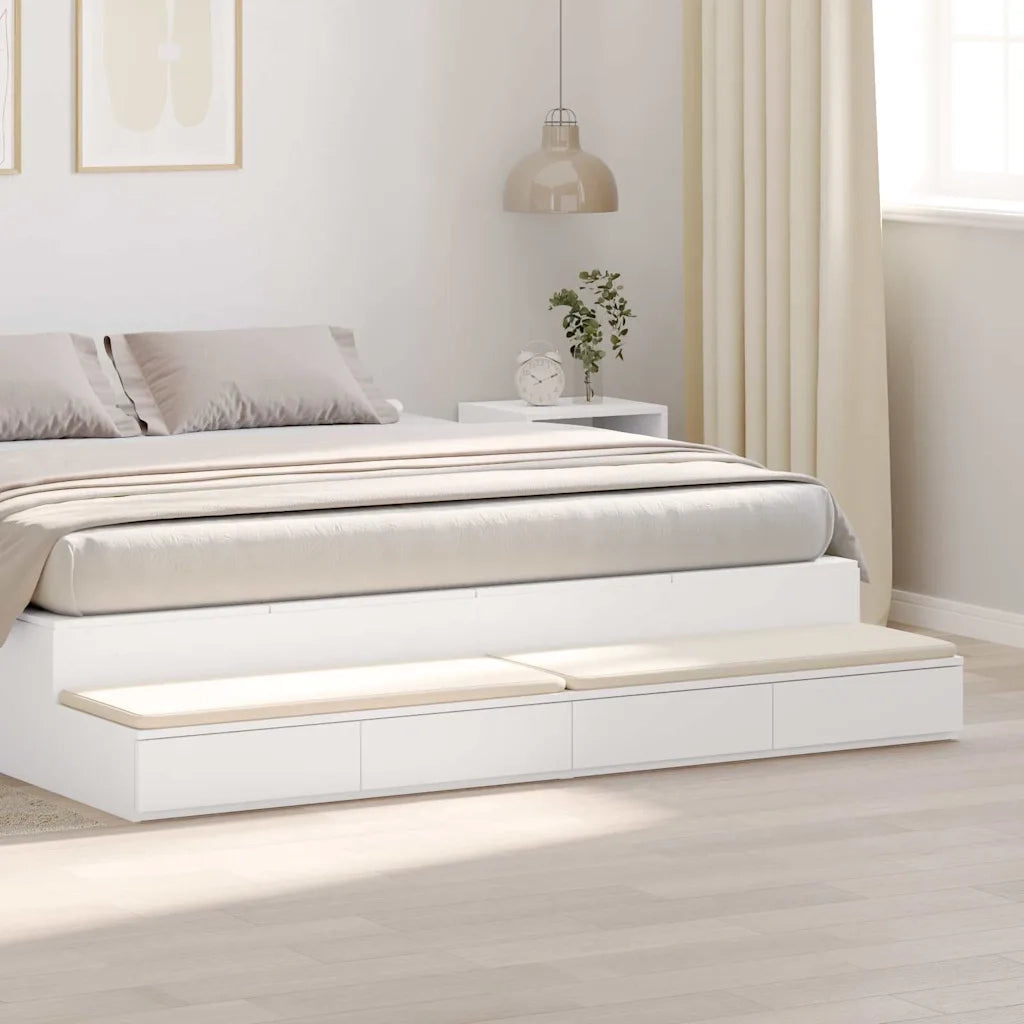 Cassetti per letto con cassetto Bianco 200 x 36,5 x 16,5 cm