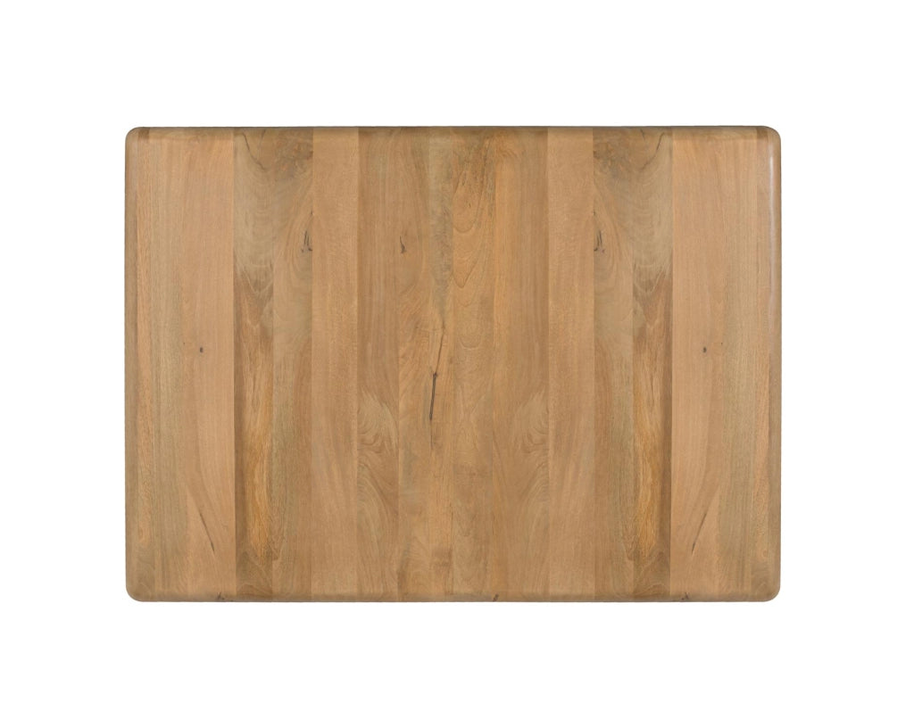 Testiera in legno di mango con bordi semicircolari