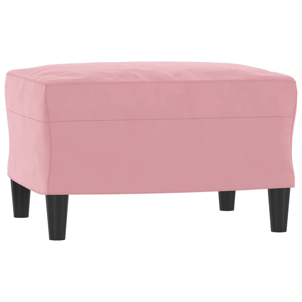 Set di Divani 3 pz con Cuscini Rosa in Velluto 3202007