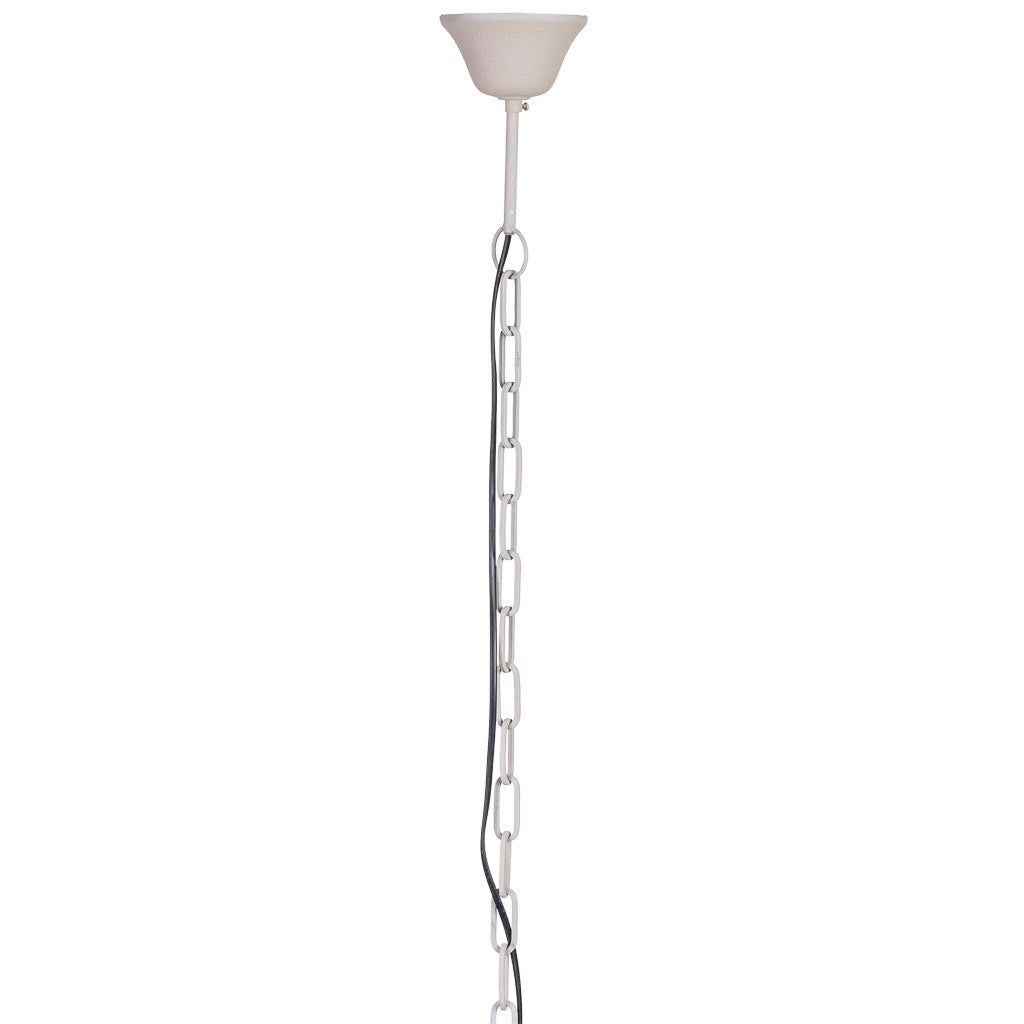 Lampada da soffitto in metallo e legno 38x38x61h cm