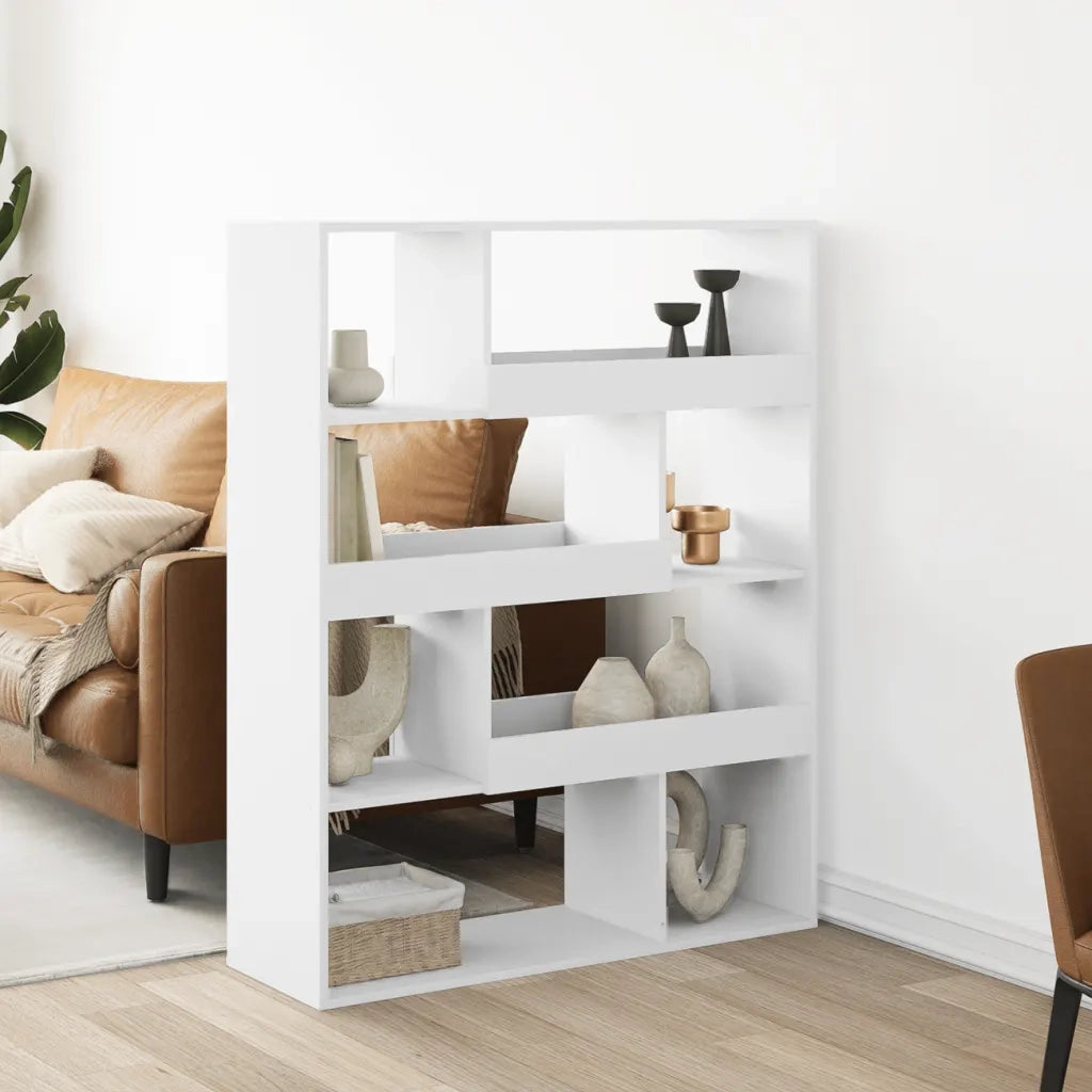 Divisorio Stanza | Paravento | Divisorio Ambienti Bianco 100x33x125,5 cm in Truciolato