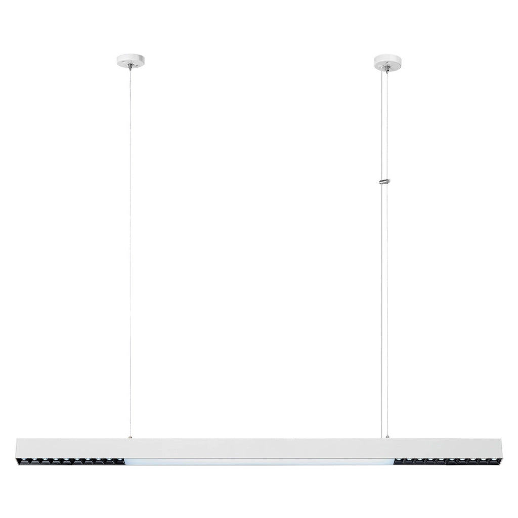 Lampada sospesa moderna bianca lineare 120cm LED 47W