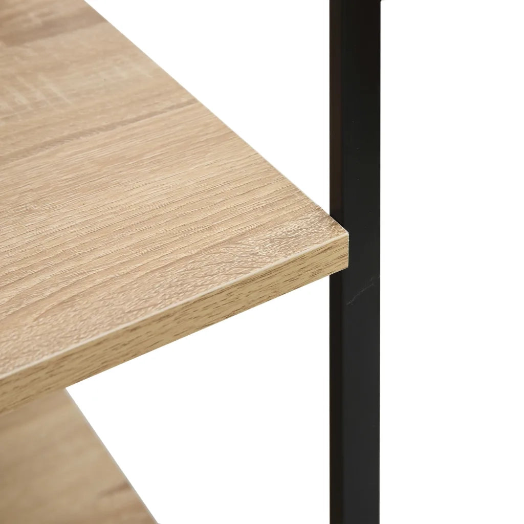 Mobile Microonde Nero e Rovere 60x39,6x79,5cm Legno Multistrato CFW6844835