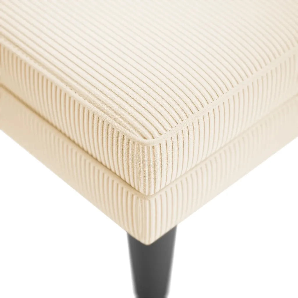 Sdraio con Cuscino Destro in Velluto a Coste Crema CFW7641731