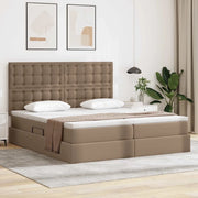 Letto con contenitore e materasso Cappuccino 200 x 200 cm 3372184