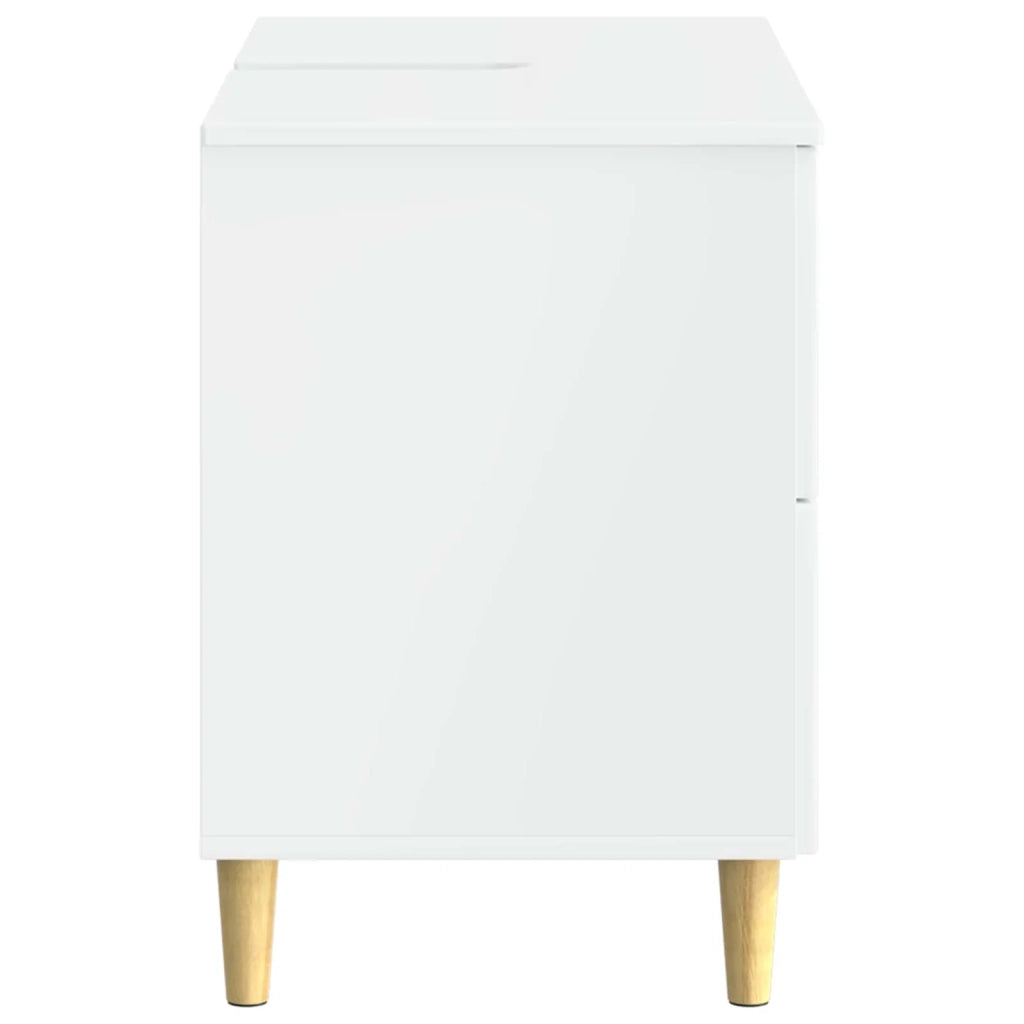 Armadio per Lavabo da Bagno ARNHEM Bianco Lucido 896579