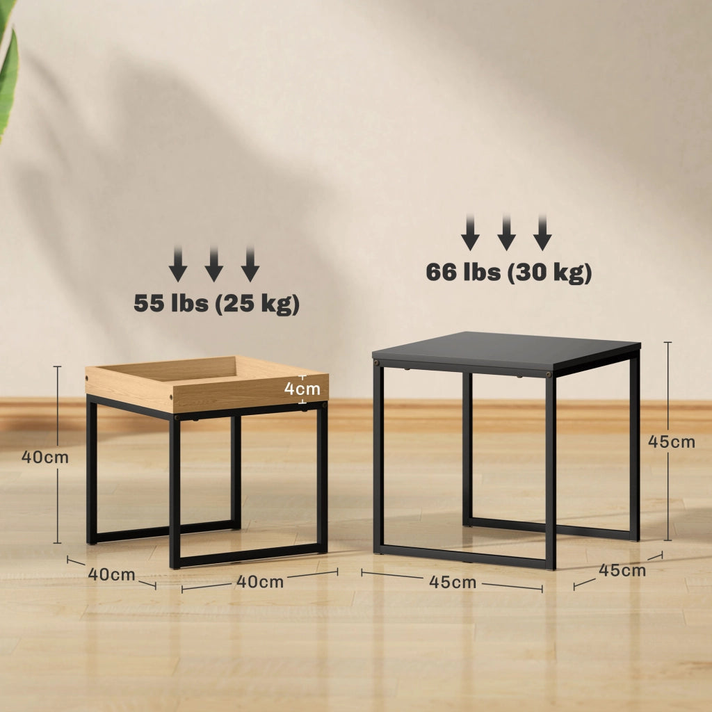 Tavolino da caff¨¨ ¨C Minimal ¨C nero e rovere
