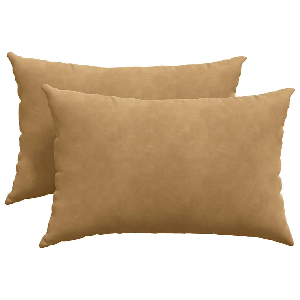 Cuscini da Divano 2 pz | Cuscini per sedie Marrone 60 x 40 cm Tessuto in Cords