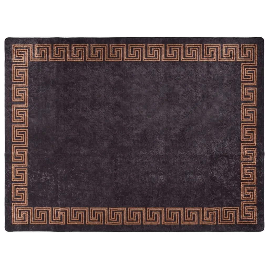 Tappeto del soggiorno | Tappeto Lavabile Nero e Oro 400x300 cm