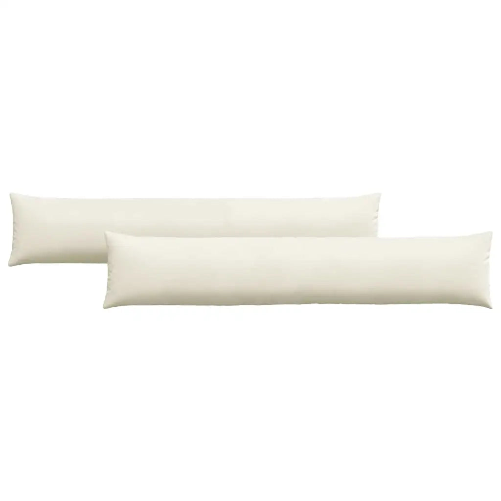 Cuscini da Divano 2 pz-Set di 2 Cuscini per Sofa Crema 200 x 40 cm Tessuto in Cords 358793