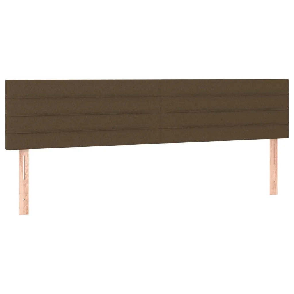 Giroletto a Molle con Materasso Marrone Scuro 160x200cm Tessuto