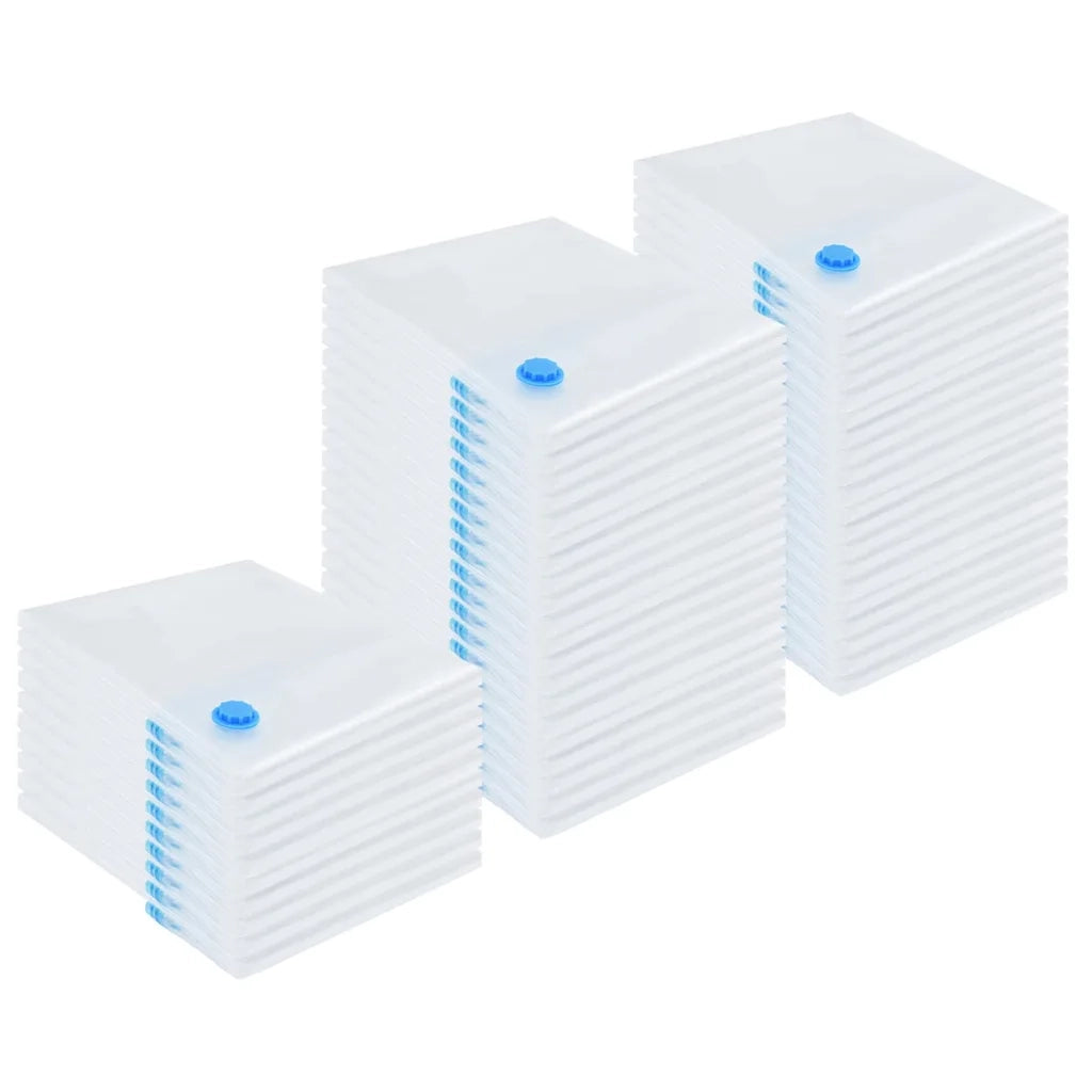 Sacchetti per Stoccaggio 50 pcs Trasparente e Blu 100 x 80 cm 42001447