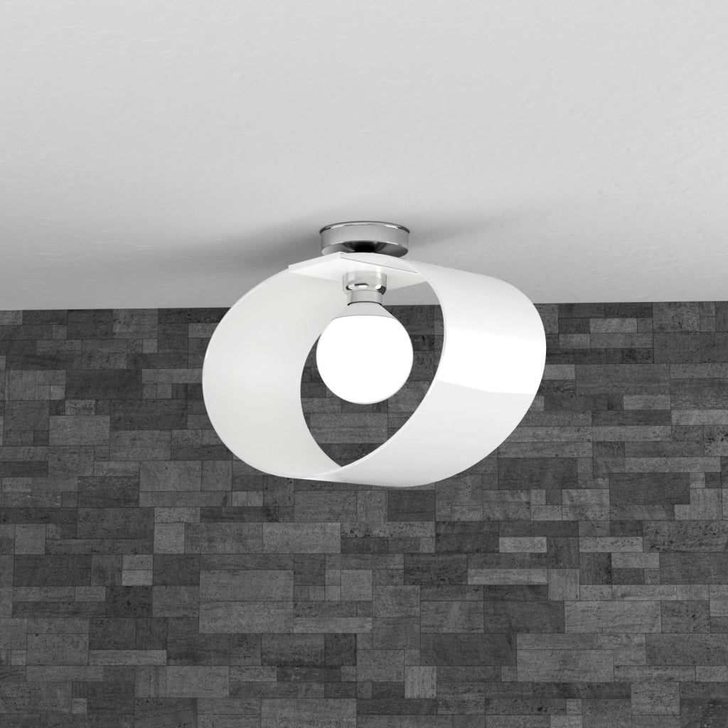 LAP PLAFONIERA D.40 CM. 1 LUCE BIANCO 1146-PL40-BI