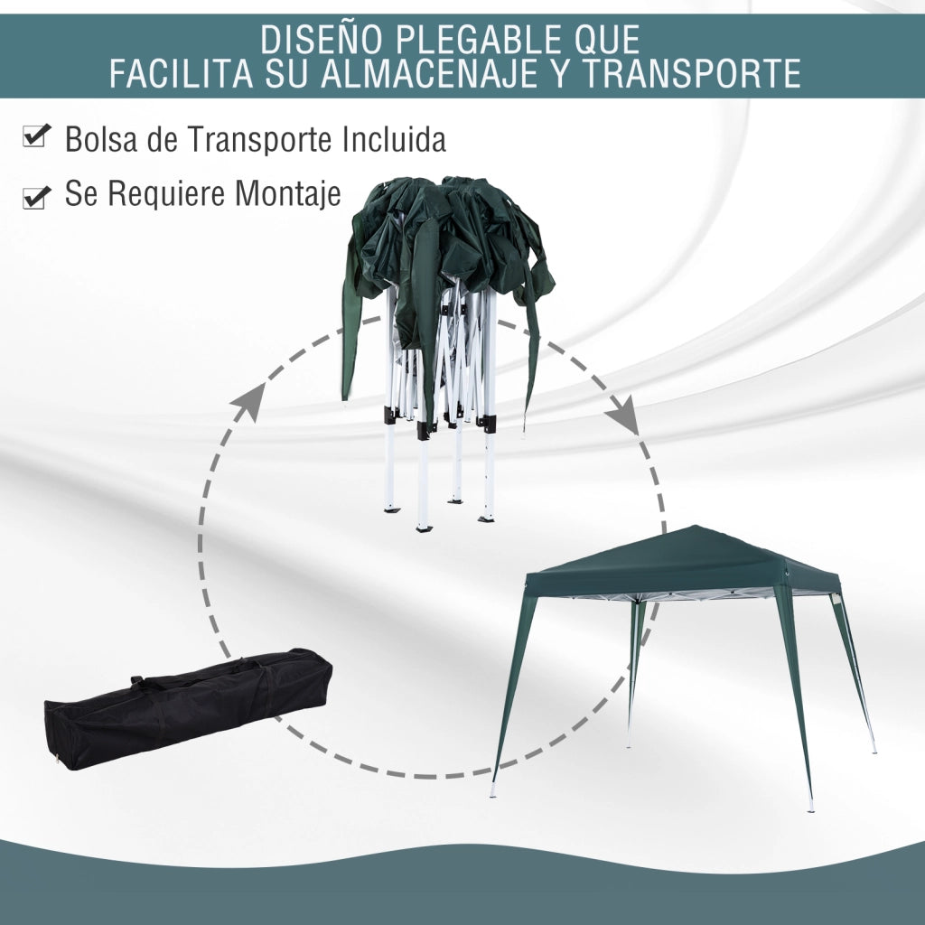 Gazebo pieghevole ¨C Minimal ¨C verde 240x240 cm