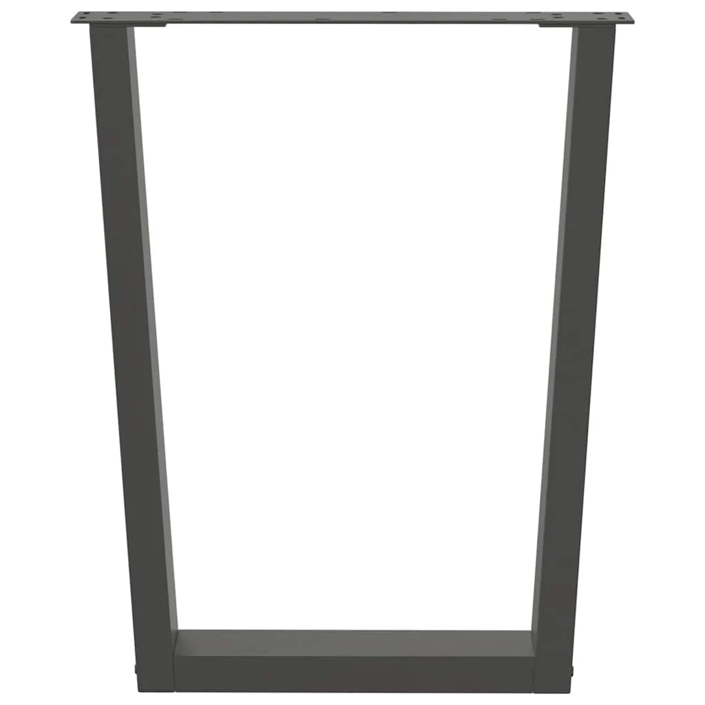 Set di 2 gambe regolabili per tavolo da pranzo dal design moderno 70 x 72-73,3 cm in acciaio antracite 02_0056932