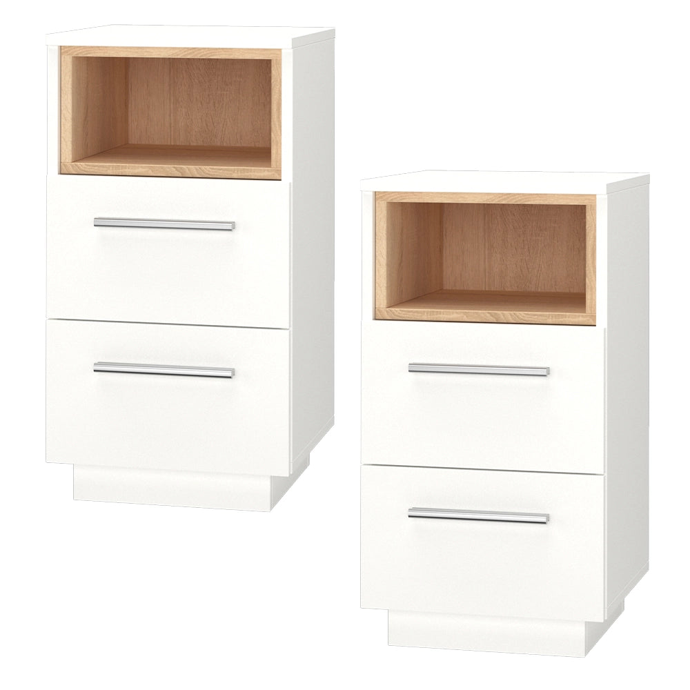 Vicco Comodini camera da letto Bianco 36 x 68 cm Set di 2