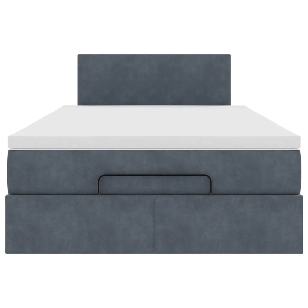 Struttura Letto Pouf con Materasso 120x200 cm Velluto