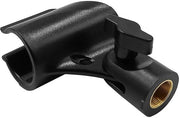 Clip microfono regolabile - universale e portatile - nero - 2 adattatori microfono - adatto per microfoni manuale...