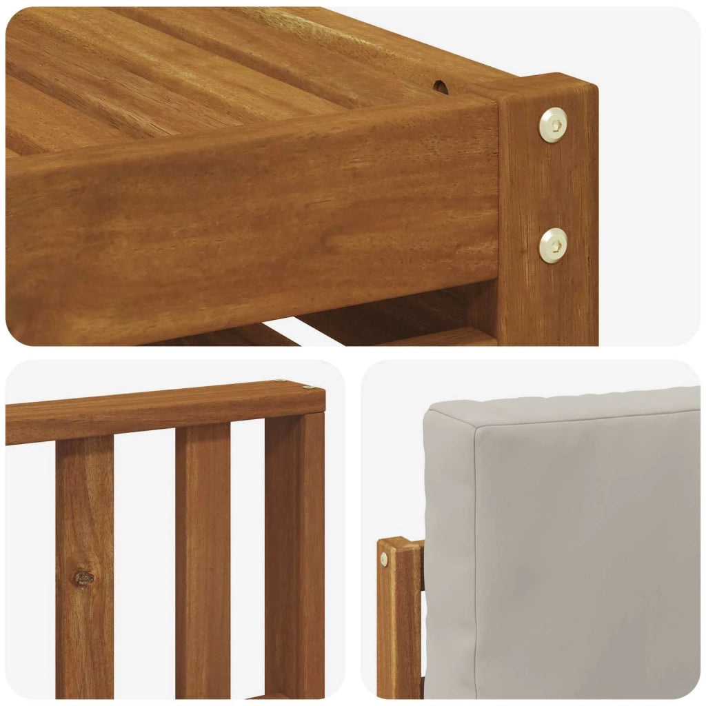 Set di divani da esterno 6 pcs Grigio Naturale e Chiaro 3374681