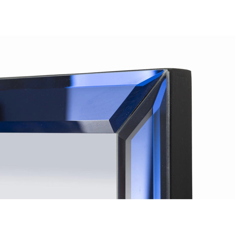 Specchio Da Muro Berlino Blu cm 55x2x150 (misura Specchio cm 49x143,5)