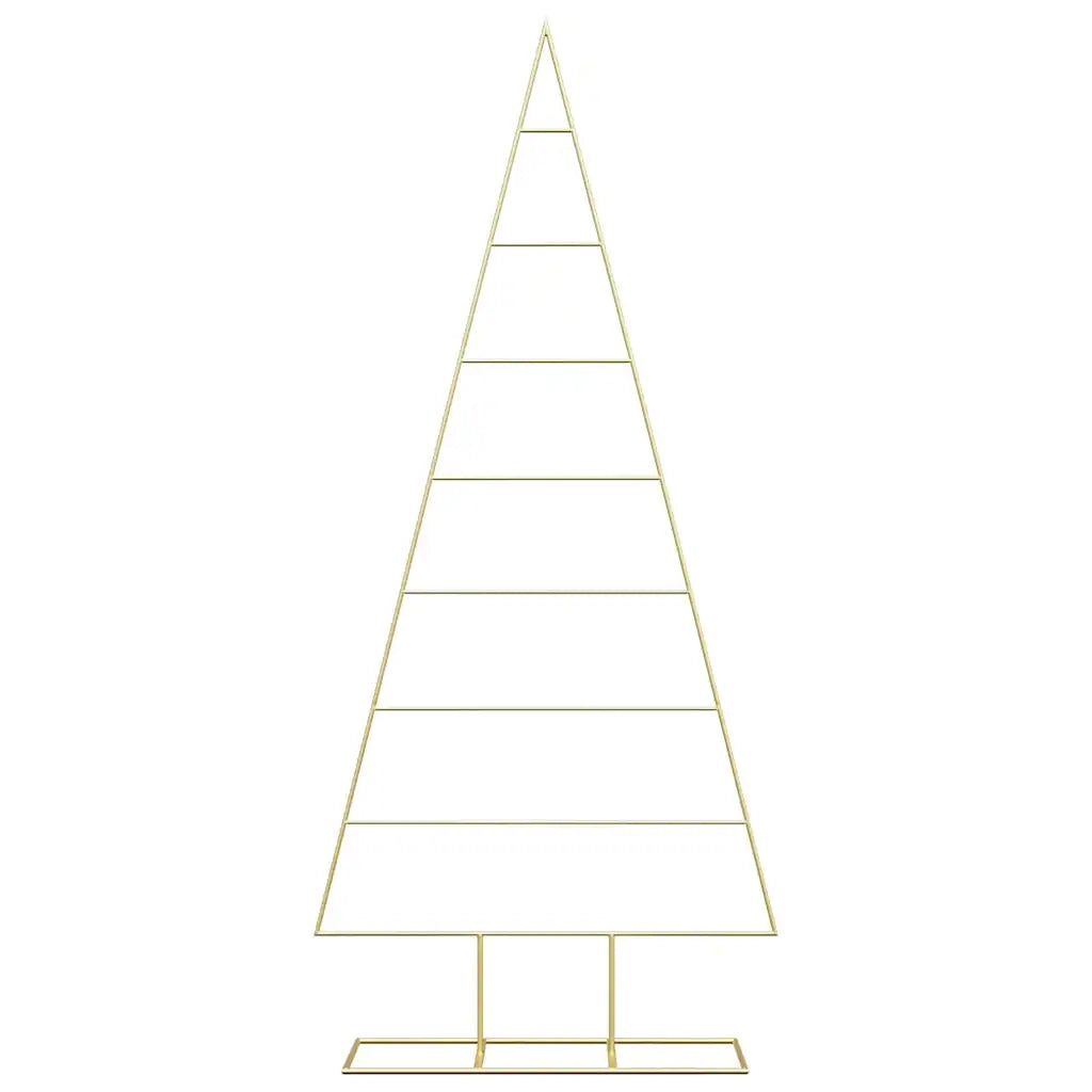 Albero di Natale in metallo con supporto Oro 181 cm 42019167