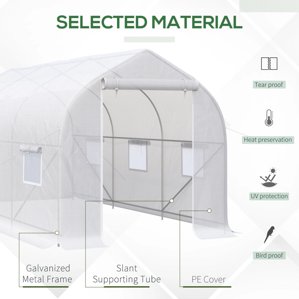 Serra da Giardino ¨C zephmum ¨C Bianco, Metallo e PE, 4x2x2 m