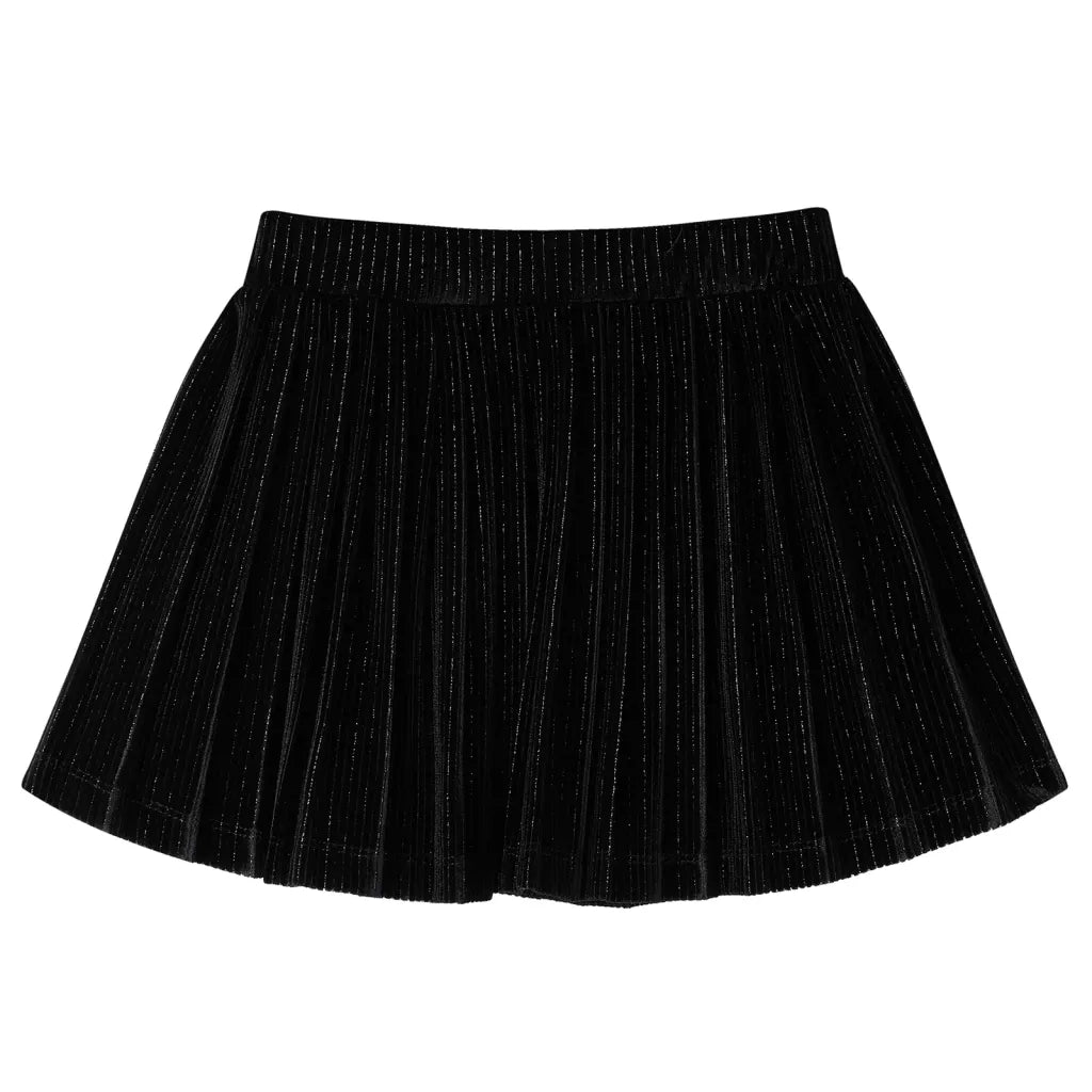 Gonna Plissettata da Bambina con Lurex Nero 104 CFW2132471